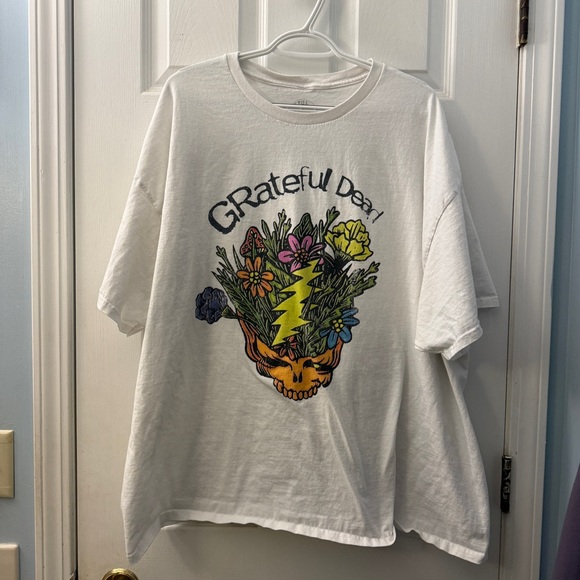 Grateful Dead Other - Grateful Dead Skull Band Tshirt White Men's Size XXL Vintage 90s Y2K